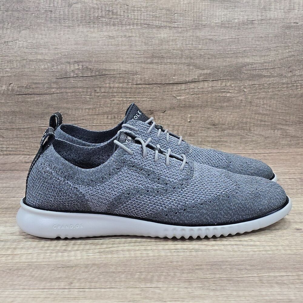 Cole Haan 2.ZeroGrand Men's Size 13M Gray Knit Wingtip Oxford Shoes (C27565)